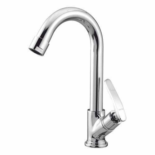 Sink Neck Pillar Cock with Swinging Spout Chrome